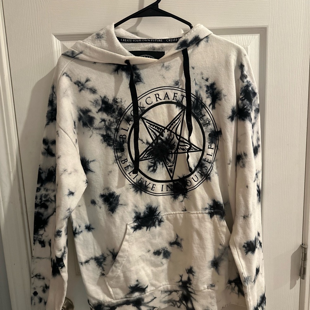 Black Craft Cult White and Black Graphic Hoodie